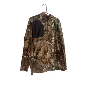Dri Duck Mens Camouflage Outside Plam Quarter Zip Fleece Jacket Size XL